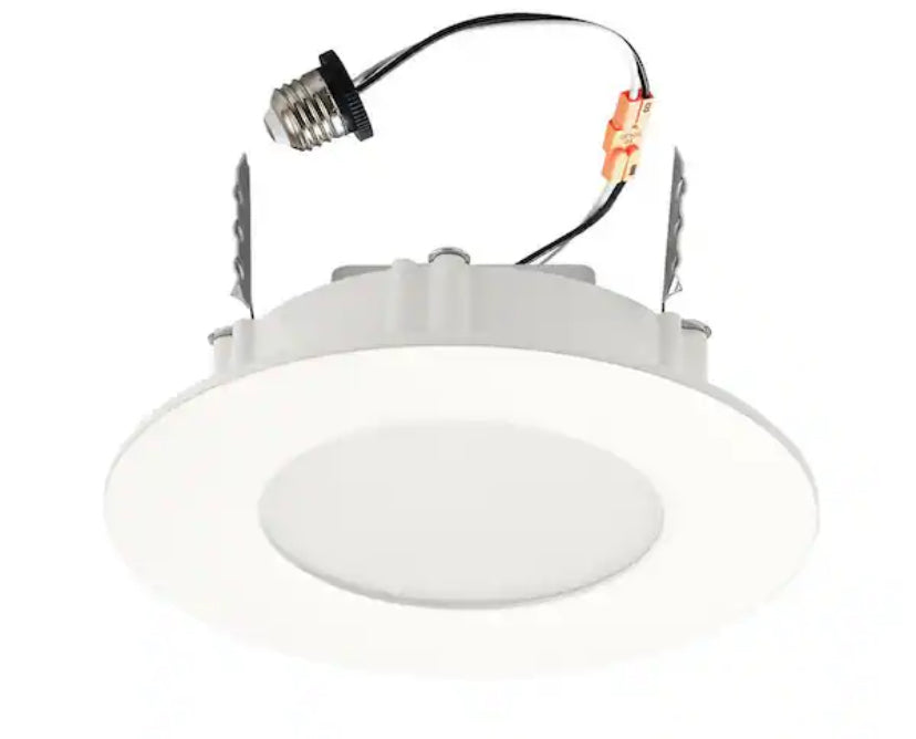 4 in. Selectable CCT Integrated LED Retrofit Ultra-Slim White Recessed Light Trim