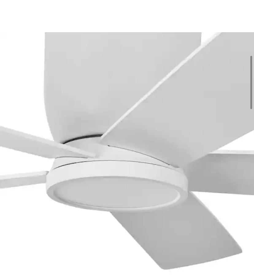 Britton 52 in. Integrated LED Indoor Matte White Ceiling Fan with Light Kit and Remote Control