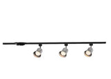 4 ft. Brushed Nickel Integrated LED Ceiling Mount Direct wire Track Lighting Kit with Flared Linear Track Head 3-Light