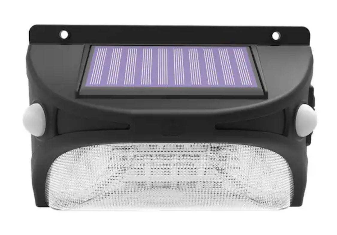 4.44-Watt Equivalent Integrated LED Black Color Changing Solar Motion Sensing Area Light