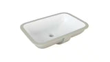 22 in. Ceramic Rectangular Undermount Bathroom Sink in White with Overflow Drain