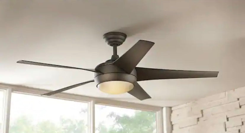 Windward IV 52 in. Indoor LED Oil Rubbed Bronze Ceiling Fan with Dimmable Light Kit, Remote Control and Reversible Motor