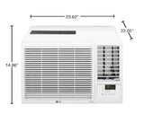 12,200 BTU 230/208V Window Air Conditioner Cools 570 Sq. Ft. with Heater and Wi-Fi Enabled in White