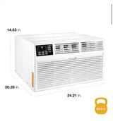 8,000 BTU (DOE) 115-Volt Through-The-Wall Air Conditioner Cools 350 sq. ft. with Heater with Remote in White