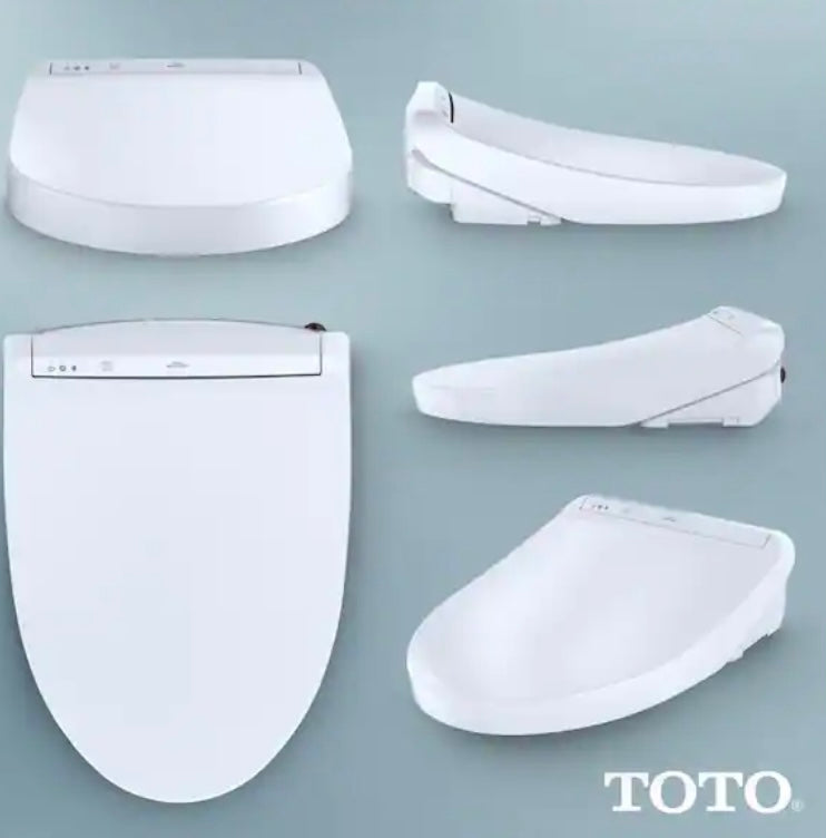 K300 Washlet Electric Heated Bidet Toilet Seat for Elongated Toilet in Cotton White