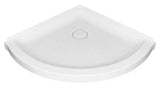 Ovation Curve 36 in. L x 36 in. W Corner Shower Pan Base with Center Drain in Arctic White