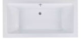 60 in. x 32 in. Rectangular Acrylic Soaking Drop-In Bathtub, with Center Drain in Polished Chrome