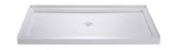 SlimLine 60 in. x 30 in. Single Threshold Alcove Shower Pan Base in White with Center Drain