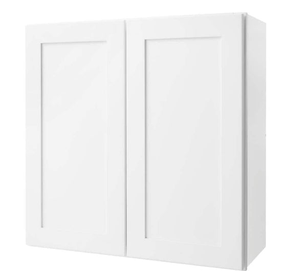 Avondale Shaker Alpine White Ready to Assemble Plywood 30 in Wall Kitchen Cabinet (30 in W x 30 in H x 12 in D)