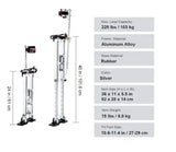 Drywall Stilts 24 in. to 40 in. Adjustable Aluminum Tool Stilts Durable and Non-slip Work Stilts