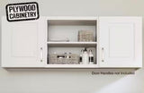 Greenwich Verona White 23 in. H x 60 in. W x 12 in. D Plywood Laundry Room Wall Cabinet with 3 Shelves