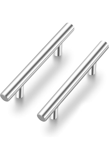 6” Modern Stainless Steel Kitchen Cabinet Handle 3.75” Hole-to-Hole (2-Pack)