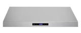 30 in. 406 CFM Magherno Ductless Under Cabinet Range Hood in Brushed Steel, Baffle Filters, Touchpad Control, LED Lights