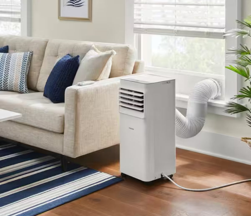 5,000 BTU 115-Volt Portable Air Conditioner for 150 sq. ft. Rooms with Dehumidifier and Remote in White