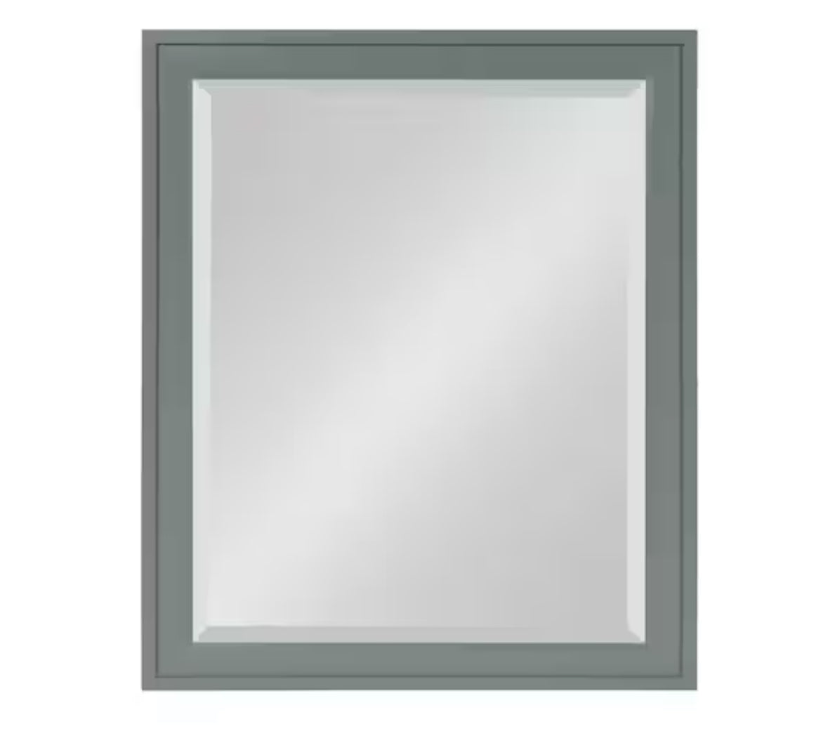 Bosc 17.5 in. W x 23.5 in. H Framed Rectangular Beveled Edge Bathroom Vanity Mirror in Gray