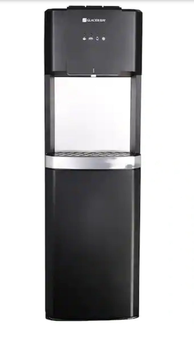 Matte Black and Stainless Steel Bottom Load Water Dispenser