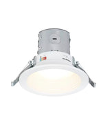 LED Selectable Lumen Selectable CCT 4 in. Round Canless Recessed Light for Indoor Areas Baffle Trim White