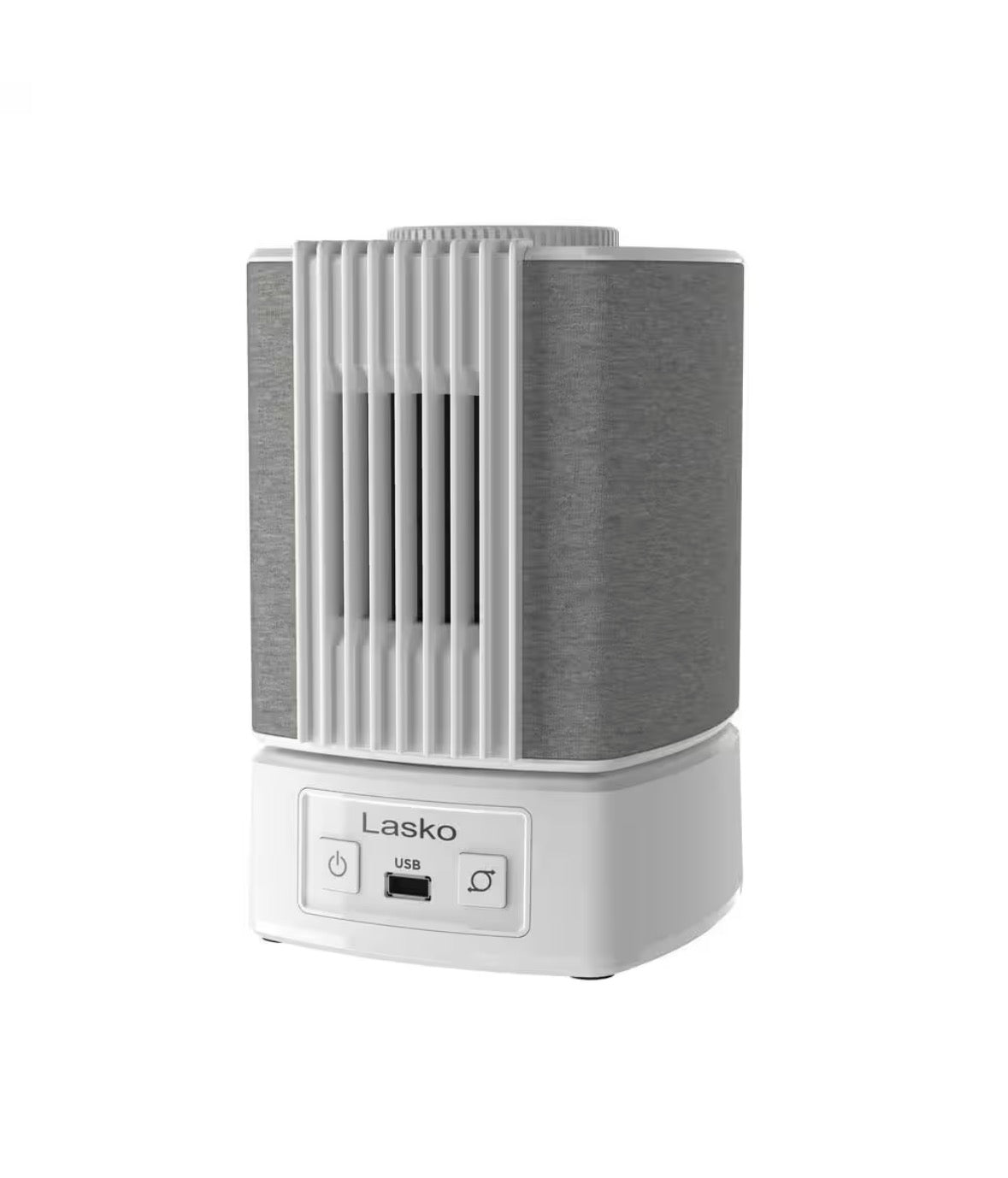 Slumber Breeze 8.3 in. 2-in-1 Oscillating White Personal Fan with 5 White Noise Profiles
