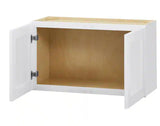 Avondale Shaker Alpine White Ready to Assemble Plywood 30 in x 18 in Wall Bridge Cabinet (30 in W x 18 in H x 12 in D)