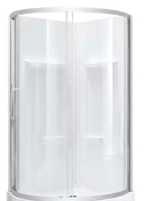 Maia 36 in. x 79.50 in. Corner Shower Door  in Clear and Chrome