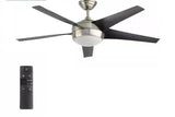 Windward IV 52 in. Indoor LED Brushed Nickel Ceiling Fan with Dimmable Light Kit, Remote Control and Reversible Motor