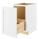 Avondale Shaker Alpine White Ready to Assemble 18 in Base Cabinet with Pull-Out Trash Can (18in W x 24in D x 34.5in H)