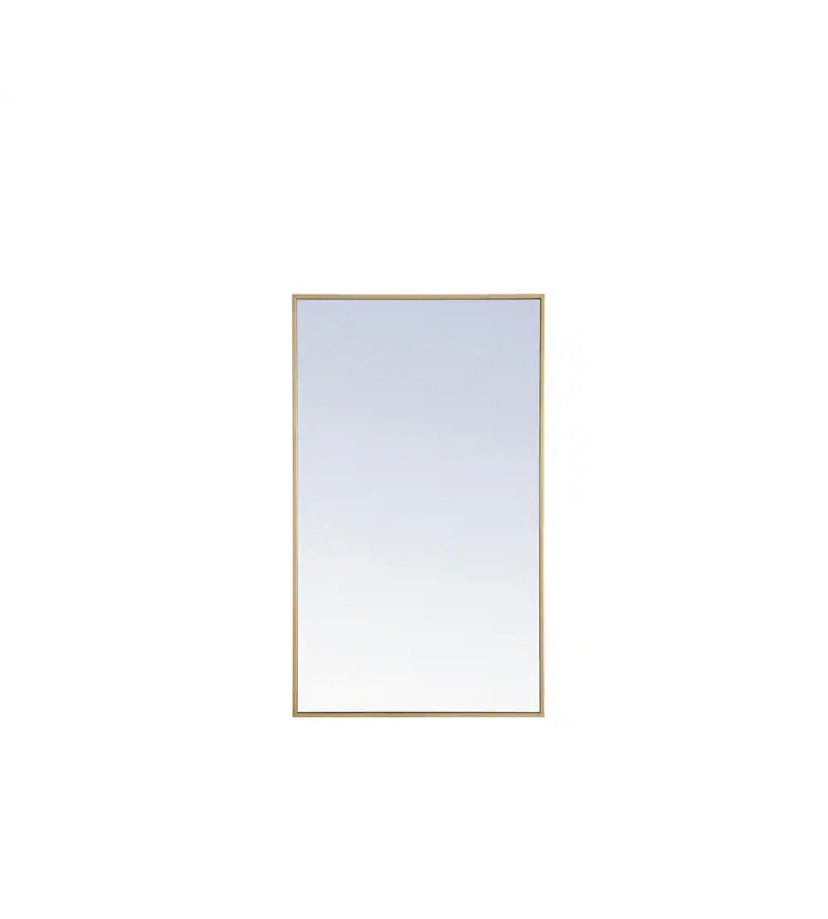 Brass 24 in. W x 40 in. H Rectangle Vanity Mirror