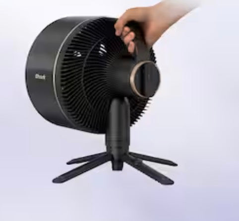 FlexBreeze 13 in. 5-Speed Outdoor and Indoor Pedestal Fan in Dark Grey InstaCool Misting Attachment Corded and Cordless