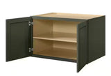 Avondale 36 in. W x 24 in. D x 24 in. H Ready to Assemble Plywood Shaker Wall Bridge Kitchen Cabinet in Fern Green