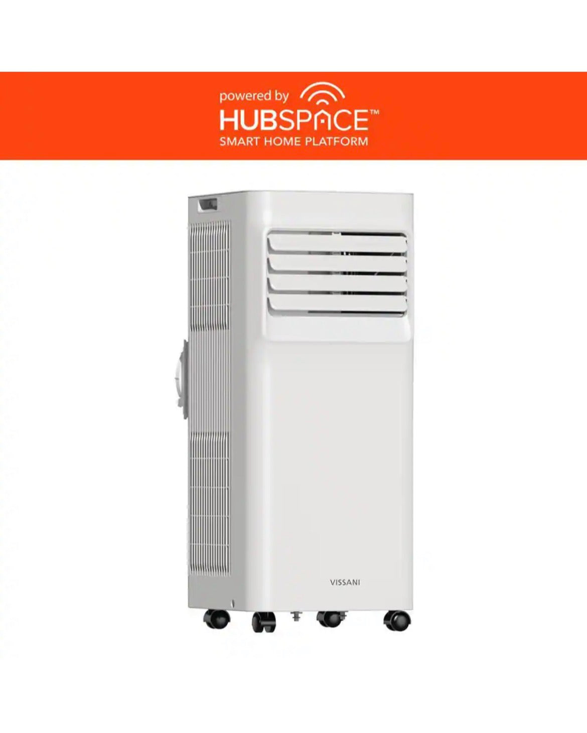 6,000 BTU 115-Volt Portable Air Conditioner for 250 sq. ft Rooms in White, Powered by Hubspace