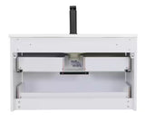 30 in. W x 18.1 in. D x 18.1 in. H Single Sink Bath Vanity in White without Top