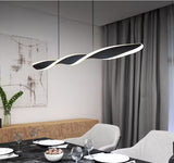 Finley Linear 30-Watt 1 Light Black Modern 3 CCT Integrated LED Pendant Light Fixture for Dining Room or Kitchen