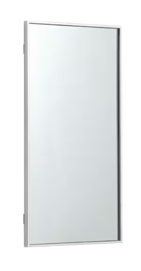Timeless Home 18 in. W x 36 in. H x Contemporary Metal Framed Rectangle Silver Mirror