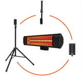 Tradesman 1500-Watt Electric Outdoor Infrared Quartz Portable Space Heater with Tripod, Wall and Ceiling Mount