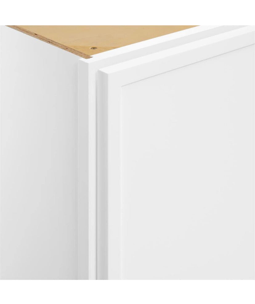 Leyton 24 in. W x 12 in. D x 30 in. H Ready to Assemble Plywood Slim Shaker Wall Kitchen Cabinet in Alpine White