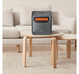 Electric 6 Element Infrared Space Heater Black Plastic