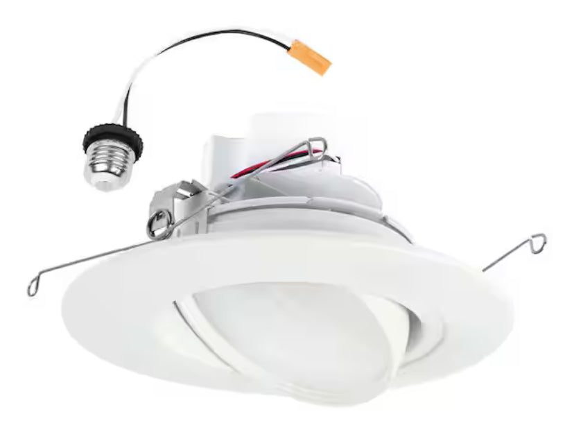 RA 5/6 in. Integrated LED Recessed Light Trim, 600 Lumens/1000 Lumens, 5 Selectable CCT, D2W, 120-Volt, WH