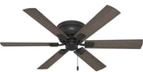 Alvarado 52 in. Indoor Matte Black Low Profile Standard Ceiling Fan with LED Lights Included