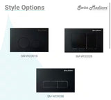 Wall Mount Dual Flush Actuator Plate in Matte Black