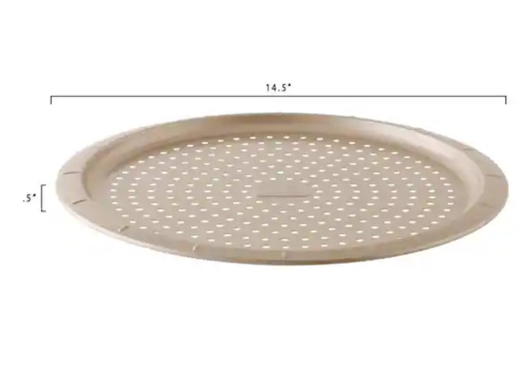 Balance 12.5 in. Nonstick Carbon Steel Perforated Pizza Pan