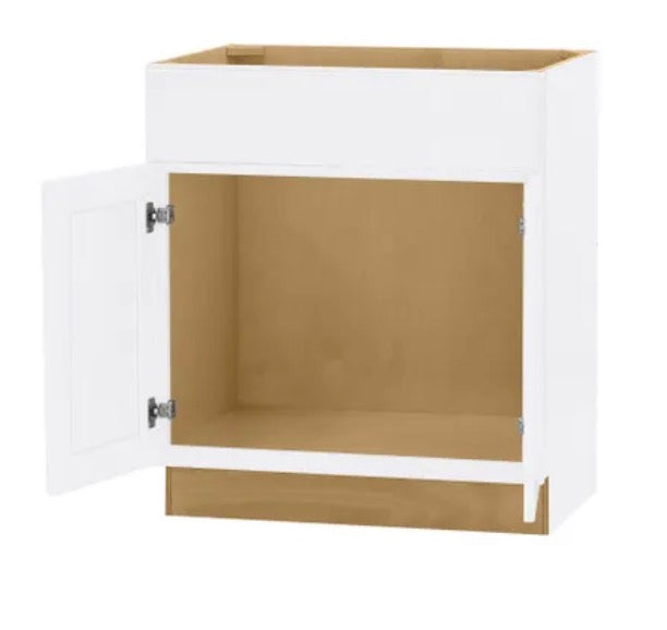 Avondale 30 in. W x 21 in. D x 34.5 in. H Ready to Assemble Plywood Shaker Sink Base Bath Cabinet in Alpine White