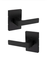 Singapore Matte Black Rectangular Straight Bed/Bath Door Handle