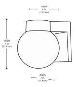 7.5 in. x 4.25 in. 6000 Lumens Single Pole Occupancy LED Flush Mount Motion Activated Garage Light