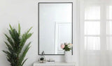 Black 30 in. W x 48 in. H Rectangle Vanity Mirror
