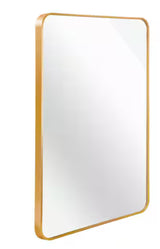 Ta. 30 in. W x 40 in. H Gold Rectangle Framed Mirror
