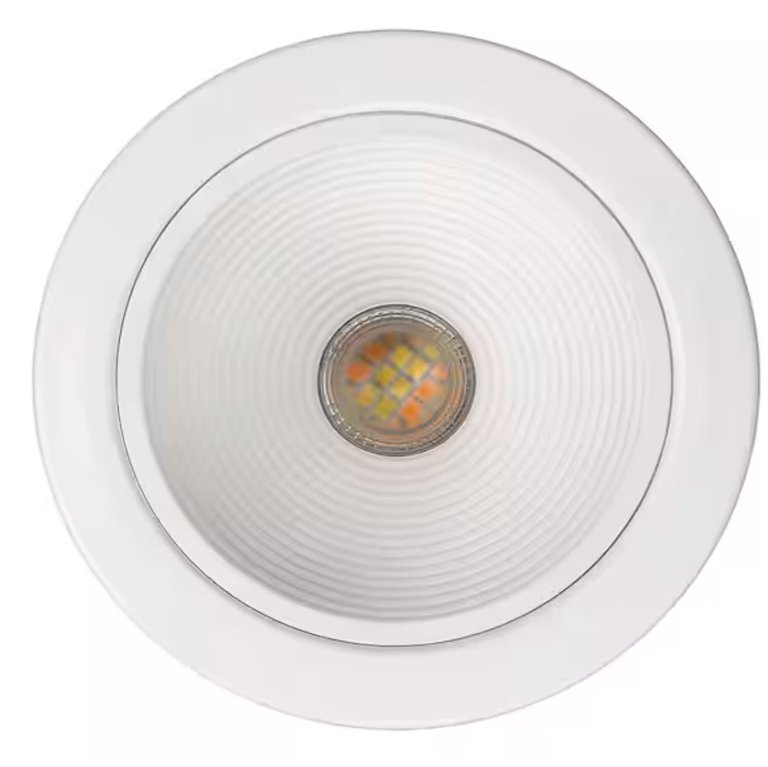 4 in. Low Glare Deep Baffle Adjustable CCT Integrated LED Recessed Light Trim 625 Lumens Wet Rated Dimmable