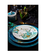 Eliza 16-Piece Casual Teal Porcelain Dinnerware Set (Service for 4)