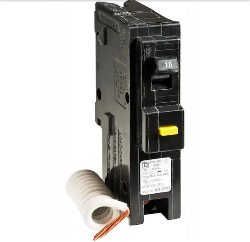 Homeline 15 Amp Single-Pole GFCI Circuit Breaker