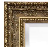 Gold 31.4 in. W x 43.3 in. H Rectangle Plastic Framed Mirror