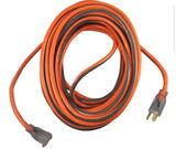 25 ft. 12/3 Heavy Duty Indoor/Outdoor Extension Cord with Lighted End, Orange/Grey